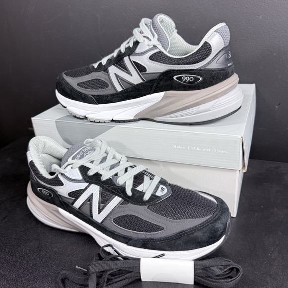 NEW BALANCE 990v6 Shoes Men's Size 11 Black White Running Sneakers M990BK6 - Picture 2 of 15